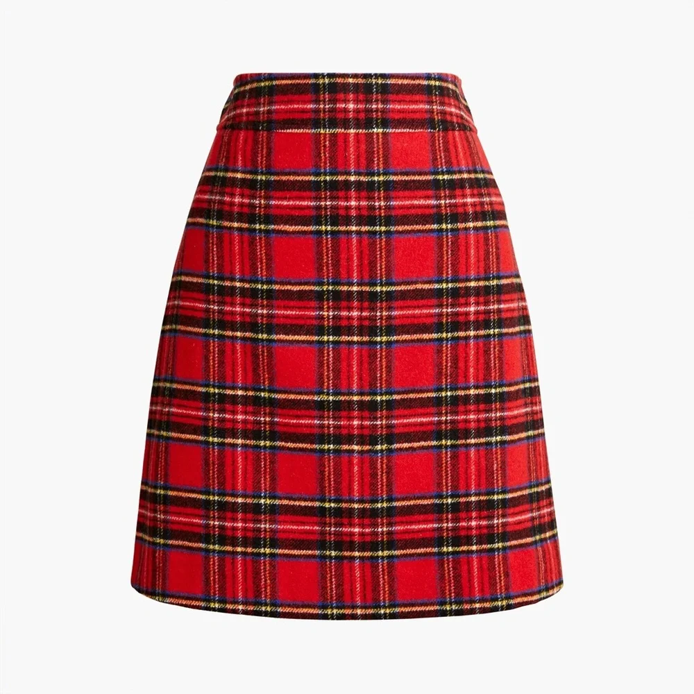 Red Tartan Plaid Skirt with broken zipper* NWT - Picture 6 of 14
